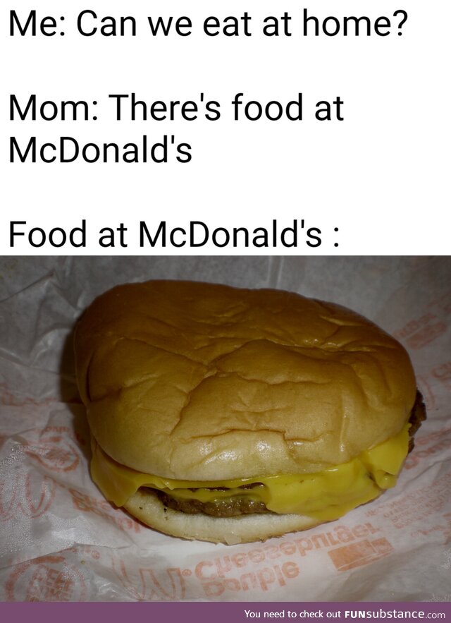 McDonald's is pretty shit tbh