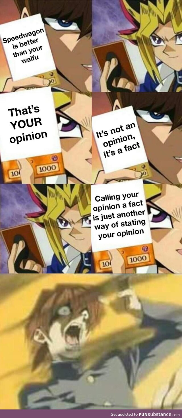 Opinions ≠ facts