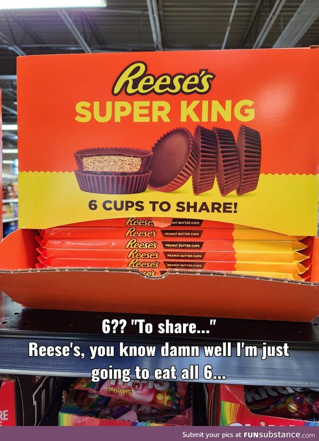 Reese's getting out of hand