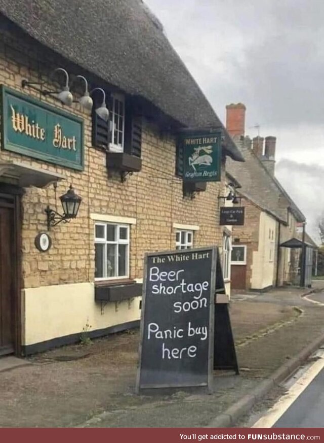 Pub in the UK seeing it's opportunity!