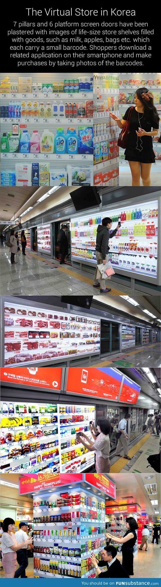 Virtual grocery store in south korea