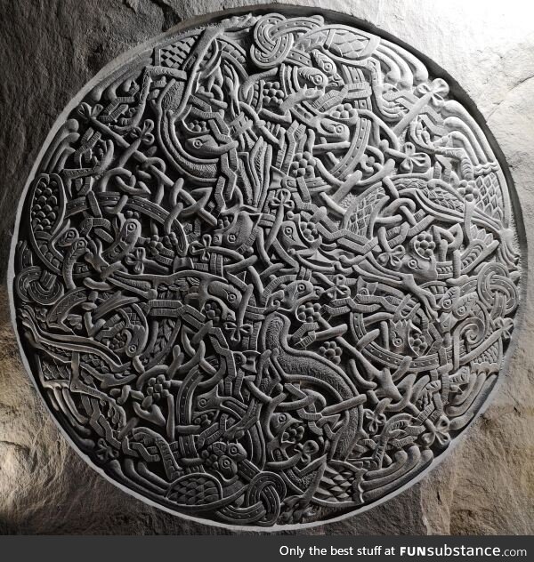 This elaborate Celtic design I spent a few hundred hours hand carving in stone