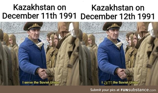 For four days Kazakhstan legally was the USSR until it seceded on the 16th