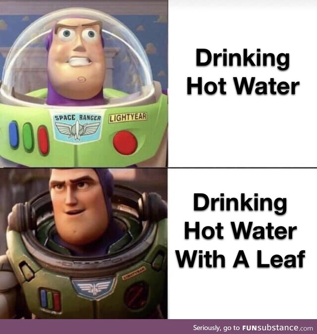 Yummy leaf hot water