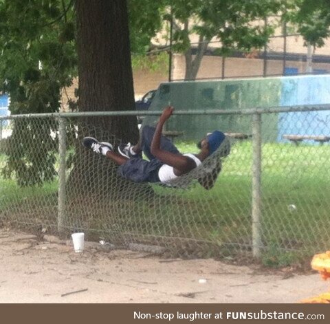 Meanwhile back in Detroit, hood hammocks are installed on every block