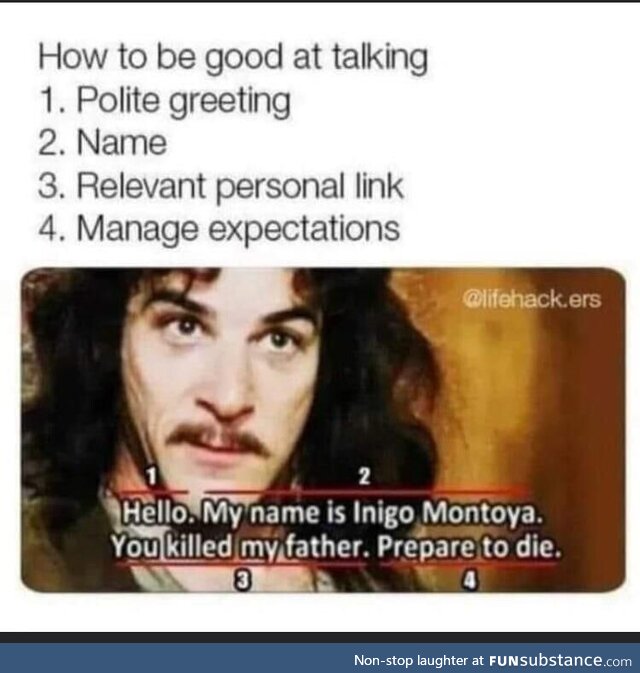 Learning how to talk with Inigo Montoya