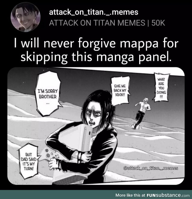 People getting way too comfortable with AoT memes