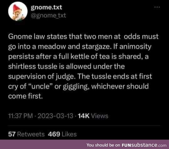 Gnomes, man. Just... Gnomes