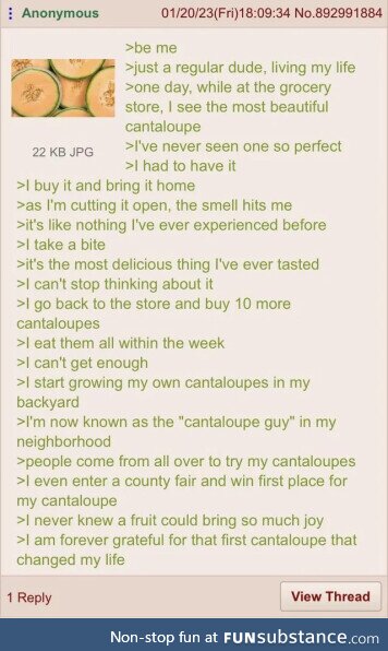 Become cantaloupe-pilled