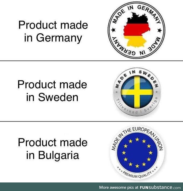 The "made in Romania" one is just the "Made in Germany" one