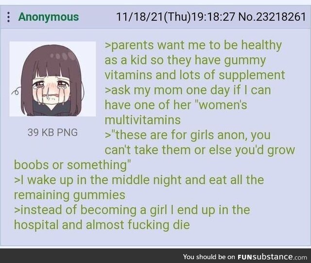 Just one day of transitioning and Anon already almost killed himself