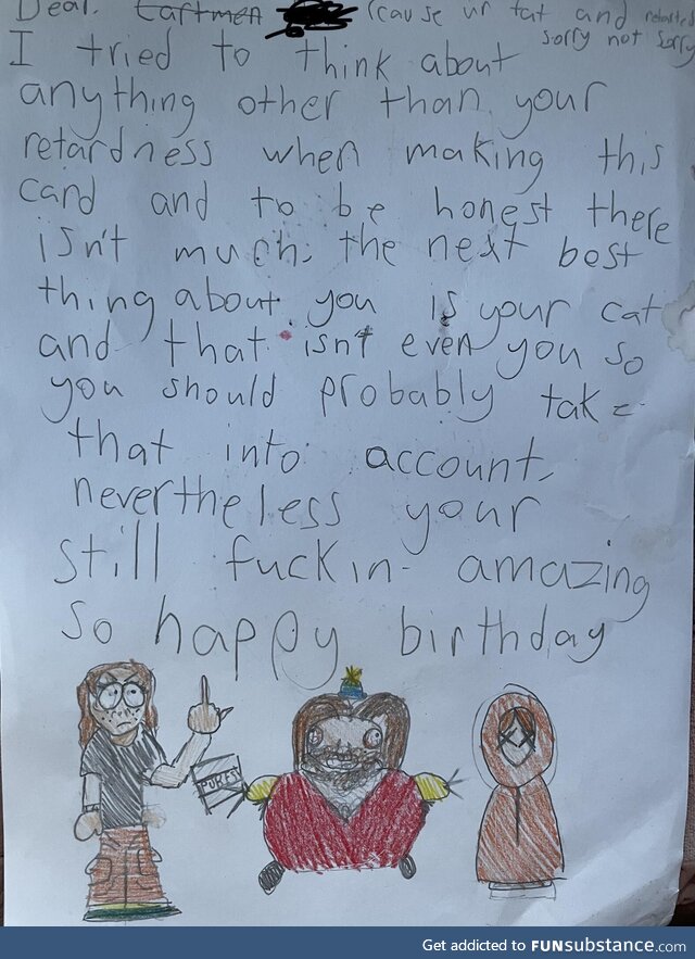 My partners daughter made me the sweetest birthday card I’ve ever received