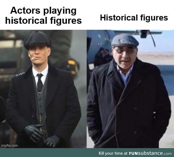 Any great historical figure would be honoured to be played by Cillian Murphy, I'm sure