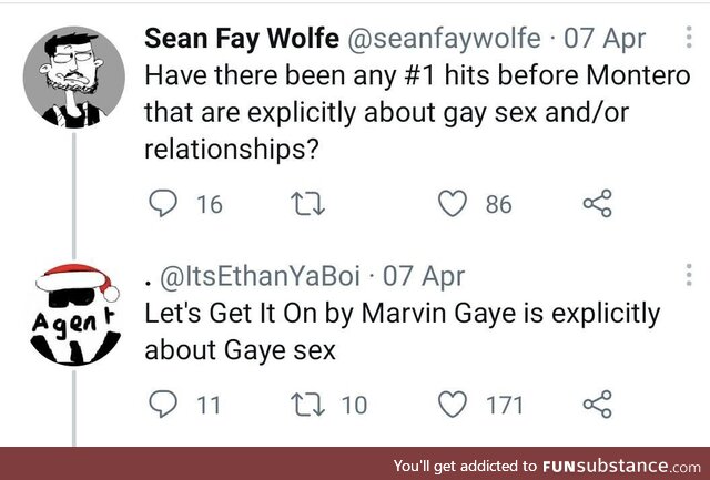 Marvin Gaye invents Gay sex