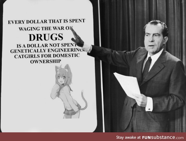 Richard Nixon tries to explain to congress why the "War on Drugs" might not be
