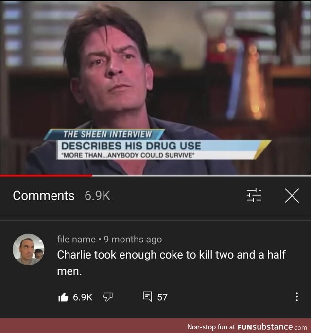 Dying is for fools - Charlie Sheen