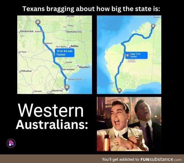 Both Alaska and Texas can fit into Western Australia