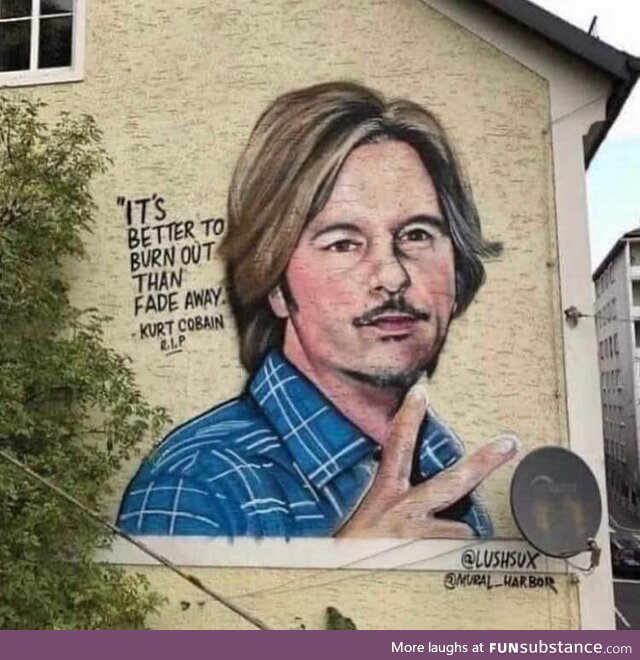 The quote says Cobain, but all I see is David Spade