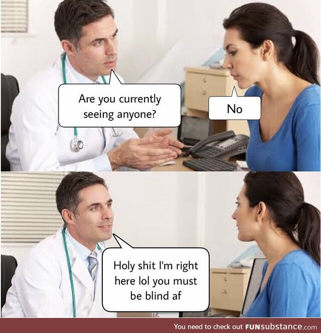 When the patient is blind