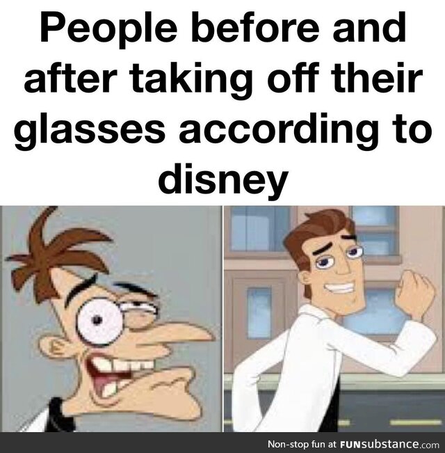 Disney really hate glasses