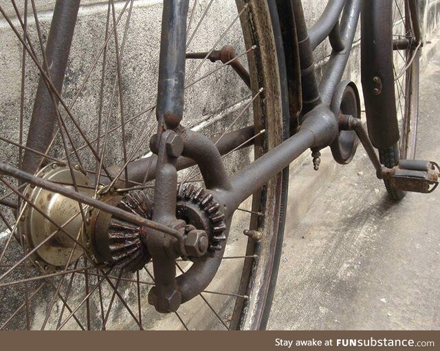 Bike with a bevel gear