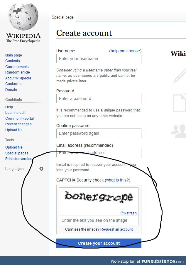 Wikipedia's weird CAPTCHA