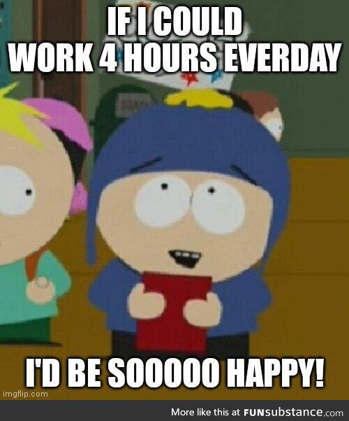 After working half a day today and actually having time to get other things done during