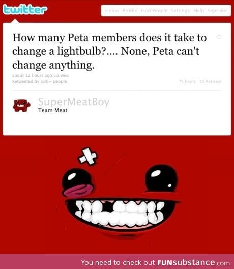 Stop trying Peta