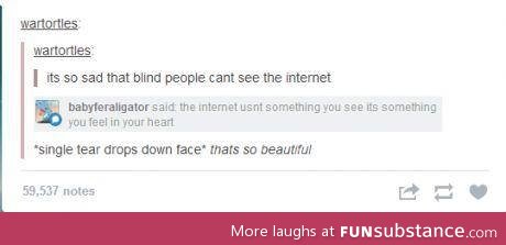 Blind people and the internet