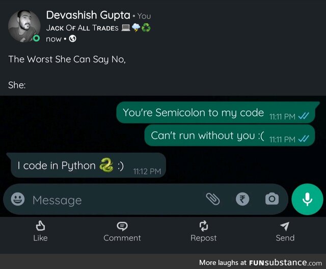 She is good with python :')