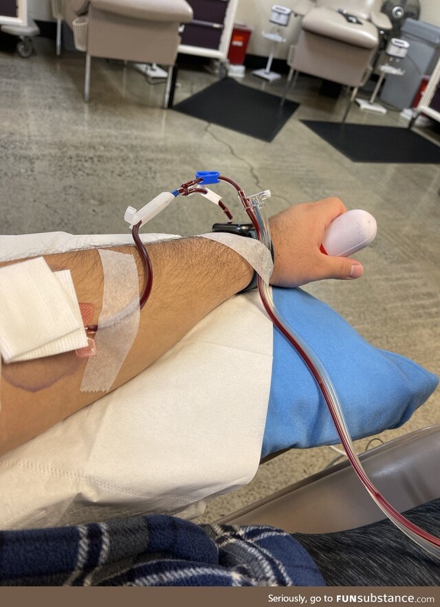 Donated blood for the first time. Gonna try to make it a regular thing