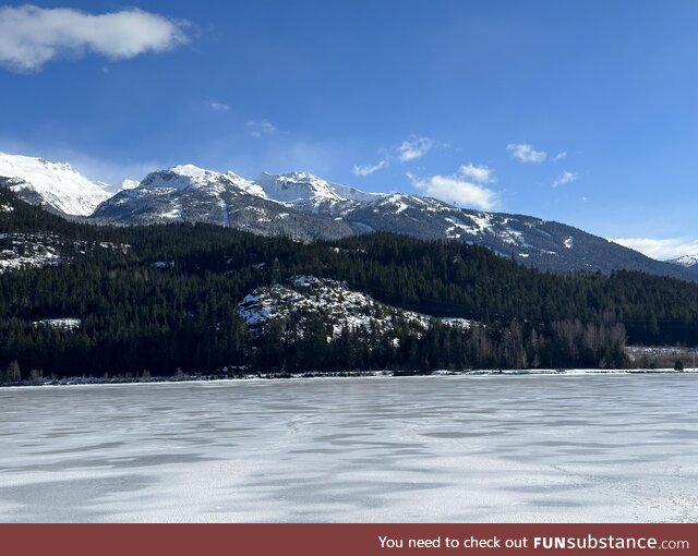 Frozen lake at Whistler, BC