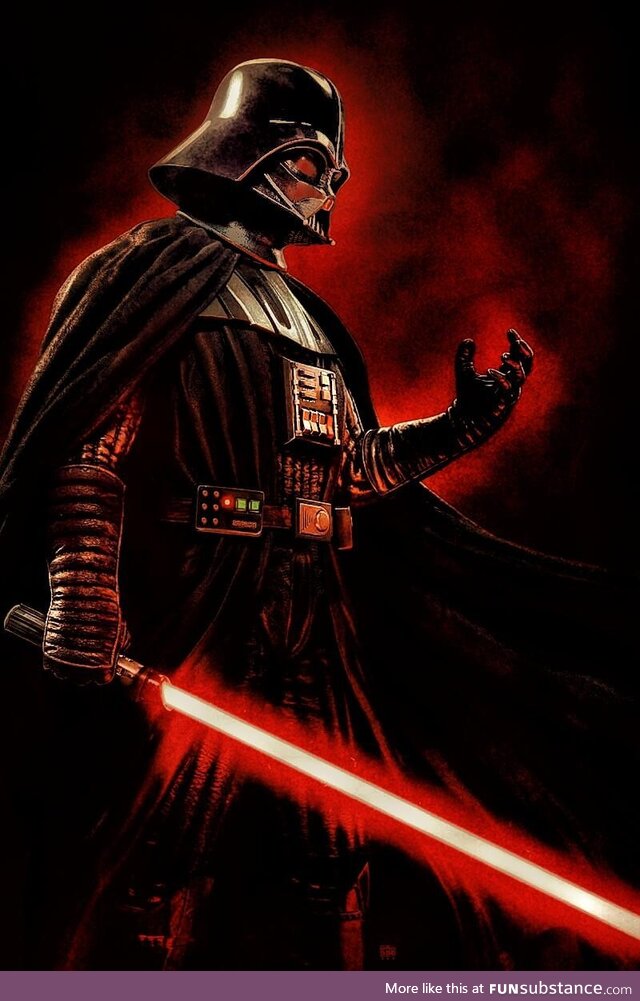 I edited a Darth Vader pic for my walpaper