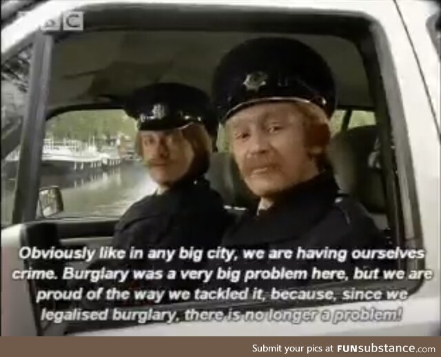 Harry Enfield solves the burglary crisis