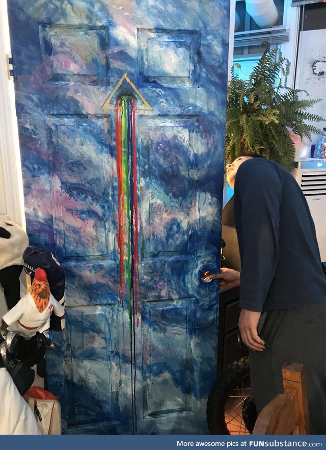 Door I painted for my friend’s bathroom