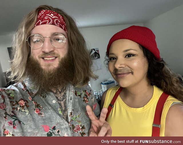 My wife and I are going as Cheech and Chong this year