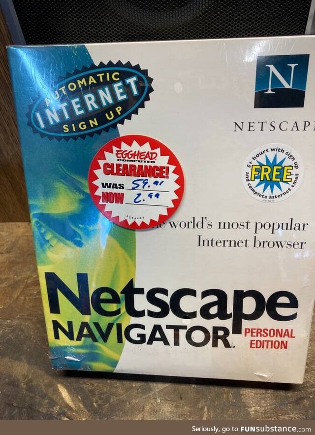 This unopened copy of Netscape Navigator for sale