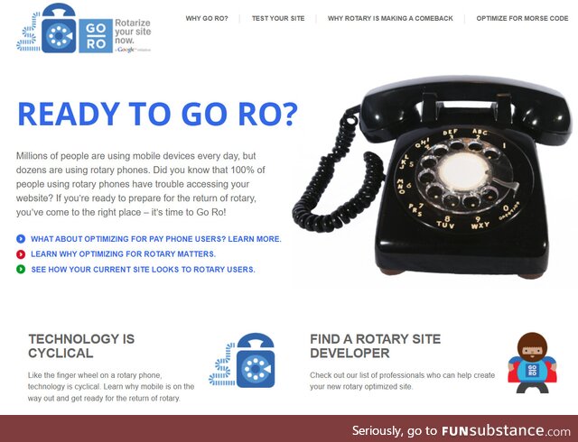 100% of people using rotary phones have trouble accessing your website