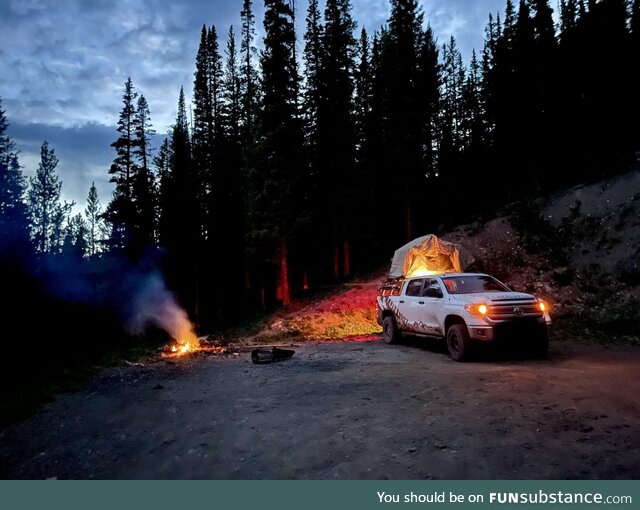 My favorite camping picture. Outside Steamboat Springs, ((OC) f-1) = CO