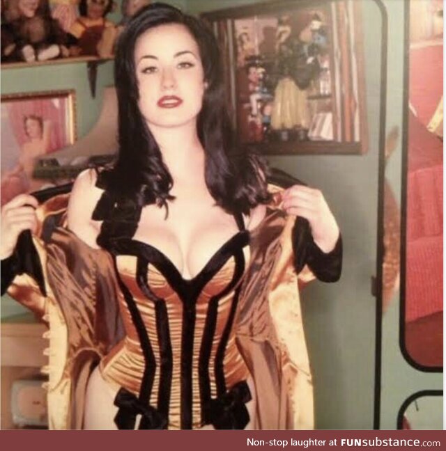 A young Dita Von Teese