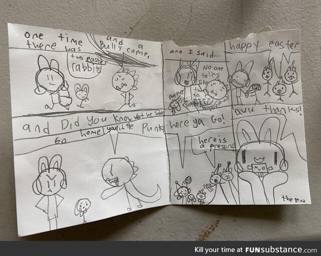 An Easter comic by my 8 year old