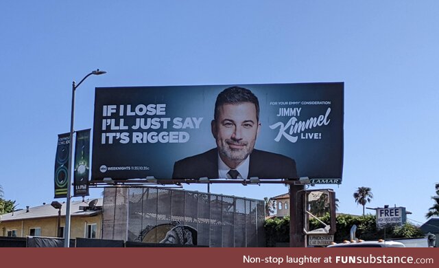 I took this photo of a billboard on Sunset Boulevard when I was in LA in June. I guess we
