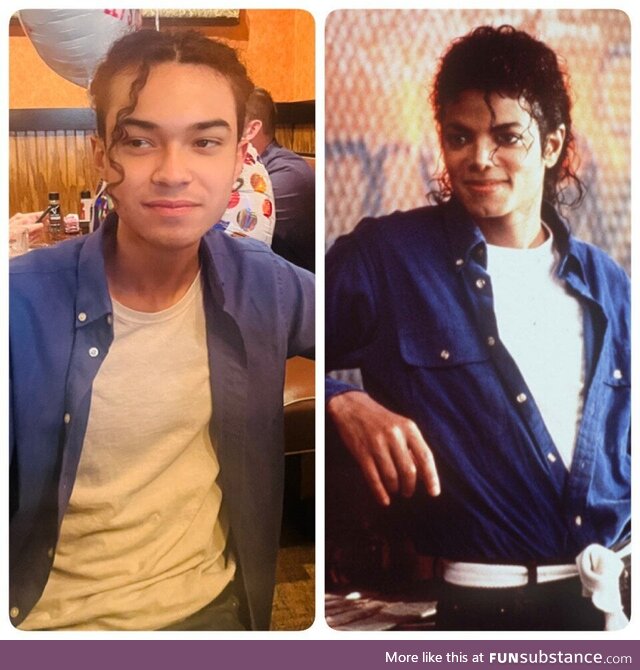 My 20-yr-old nephew didn't think he showed up looking like Michael Jackson until we