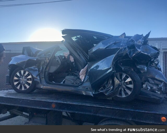 I survived this car crash in 2018. I think about how lucky I am every day