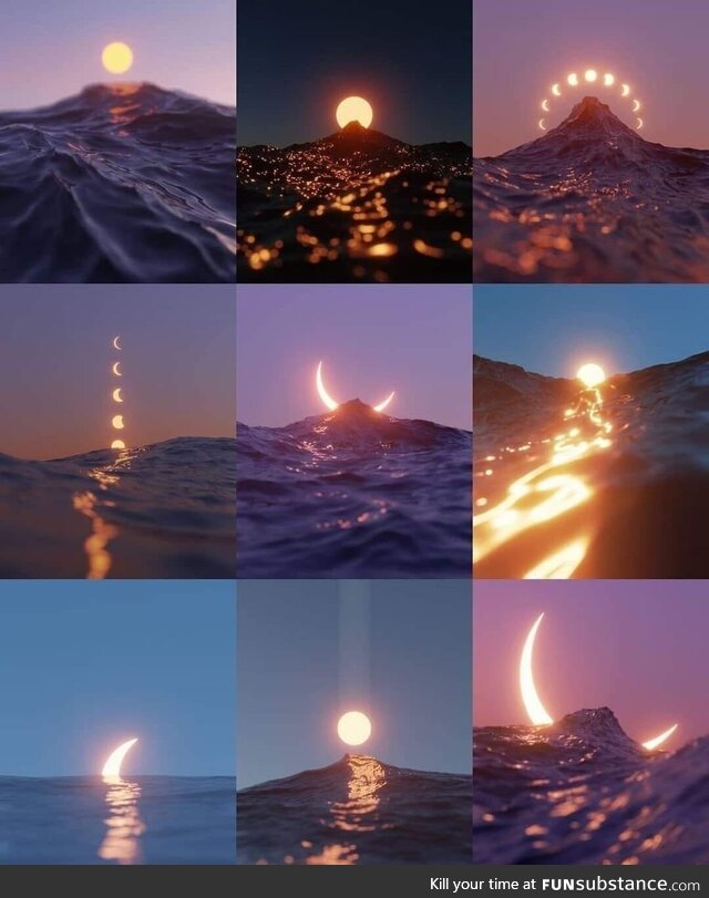 The dance of moon and sea. Credit: Intospace0