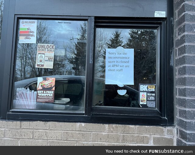 Seems our local Burger King keeps most of the condiments on the top shelves