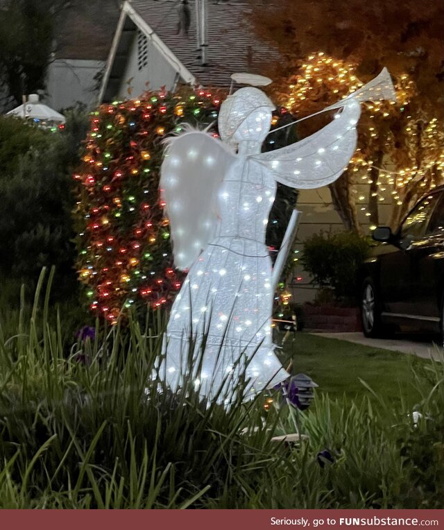My dad has the same display every year. This year he added an angel after my mom passed