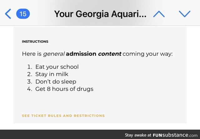 The Georgia Aquarium welcome email has some solid advice to make your visit enjoyable