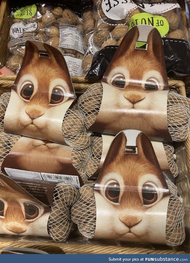 This packaging for walnuts at a German supermarket