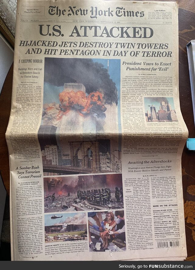 Approximately 5 years ago I bought this newspaper for $1 at an estate sale
